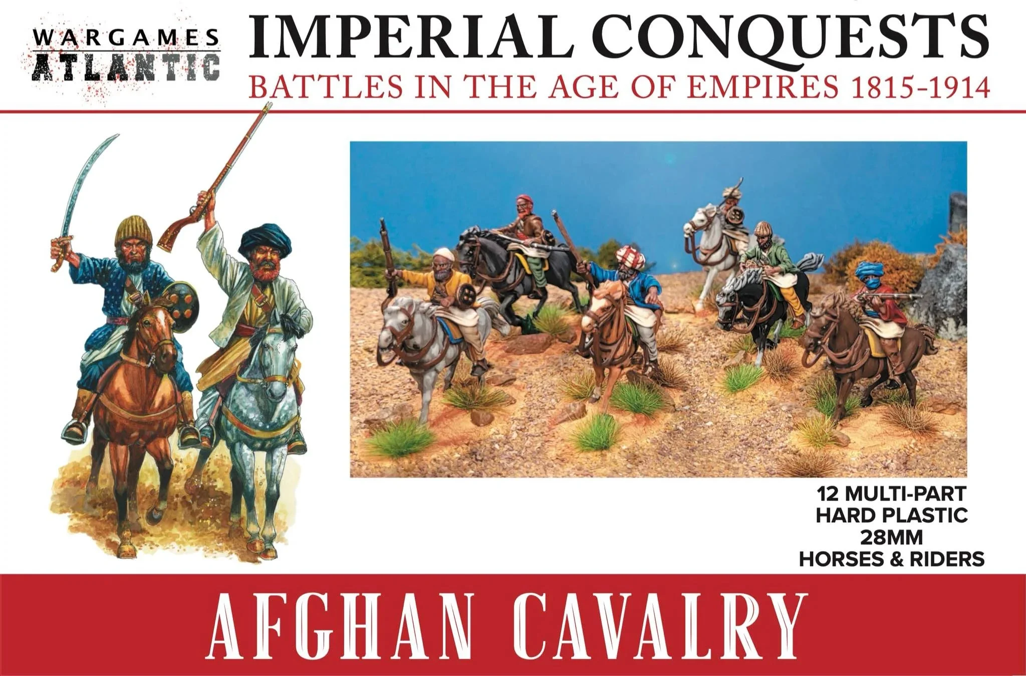 Afghan Cavalry 28 mm Scale Model Plastic Figures - Wargames Atlantic