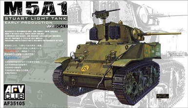 AFV35105 1:35 AFV Club M5A1 Stuart Light Tank Early Production