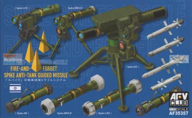 AFV35357 1:35 AFV Club Spike Fire-And-Forget Anti-Tank Guided Missile Set