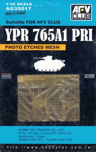 AFVAG35017 1:35 AFV Club YPR 765A1 PRI PE Mesh (AFV kit)