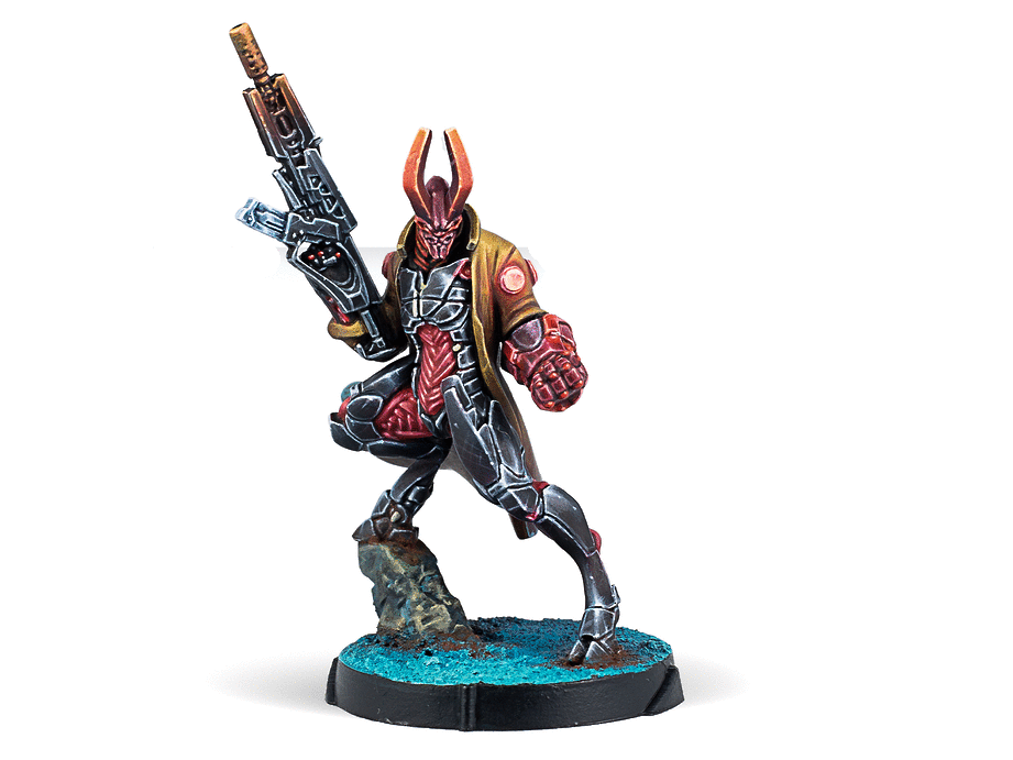 Infinity CodeOne Combined Army Agent Dukash (MULTI Rifle) Miniature Game Figure - Corvus Belli