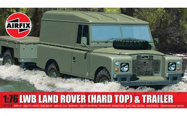 1/76 Airfix WLWB Land Rover Hard Top & Trailer Plastic Model Kit