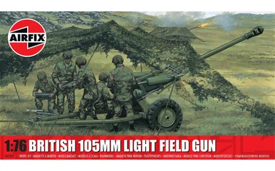 1/76 Airfix British 105mm Light Field Gun Plastic Model Kit