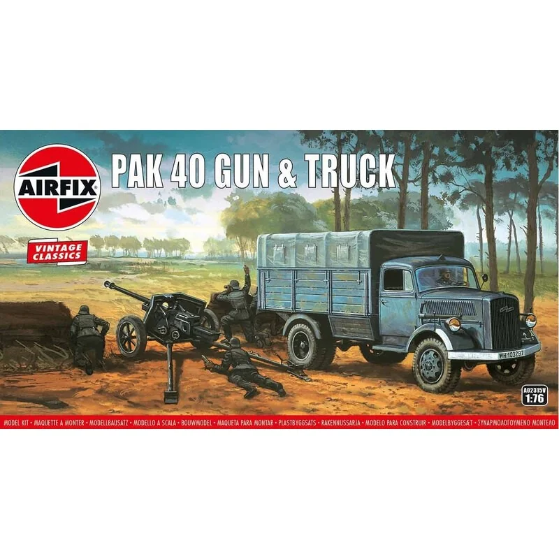 Opel Blitz lorry and PAK 40 field gun  'Vintage Classic series' Model kit - Airfix