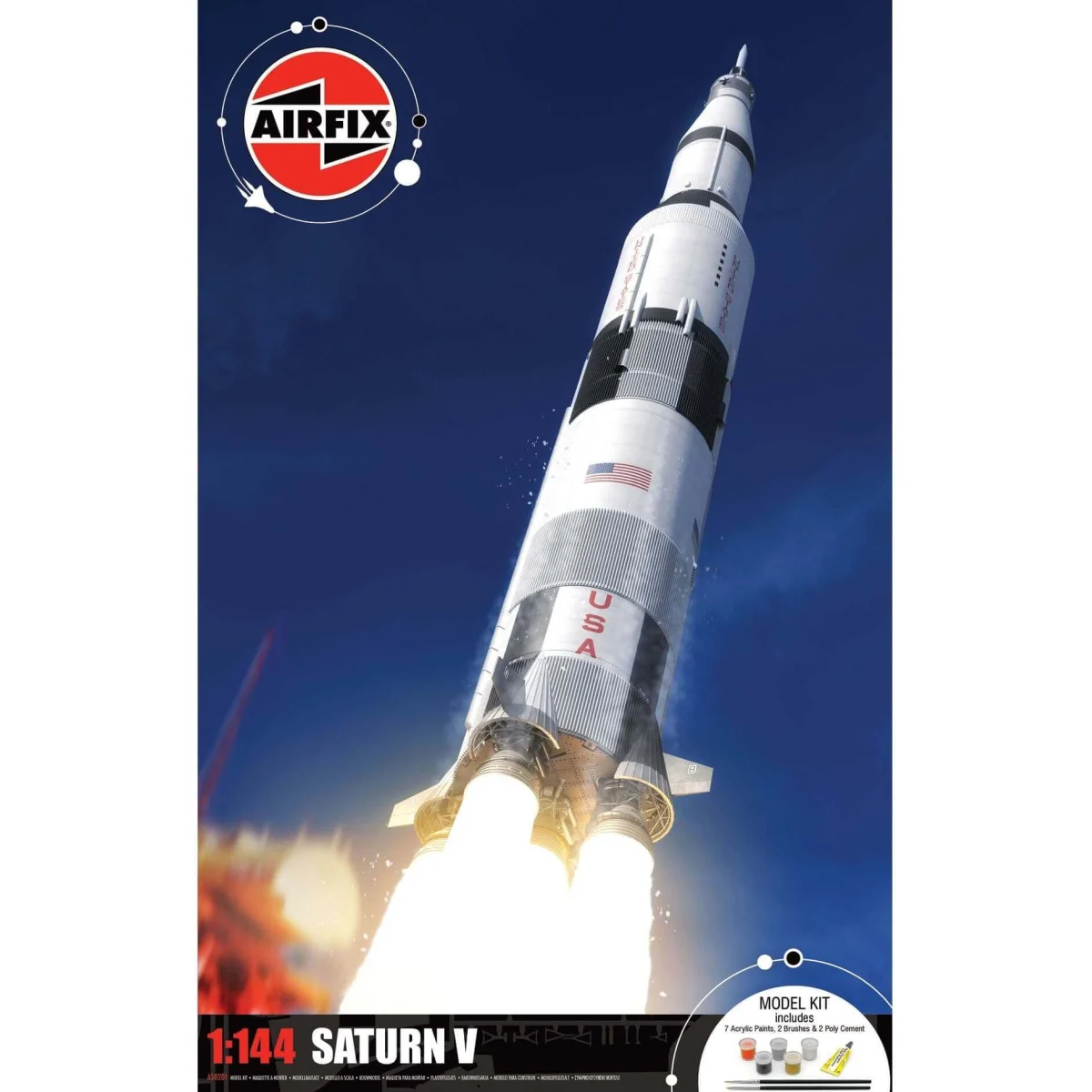 Airfix a50201 model saturn v gift set 1/144