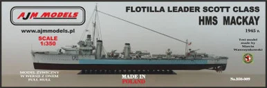 1/350 AJM Models Scale Hms Mackay-Scott Class Leader