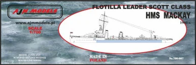 1/700 AJM Models Scale HMS Mackay - WW.2 fit