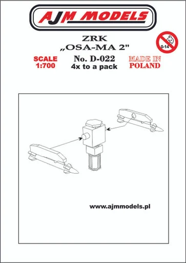 1/700 AJM Models Scale Russian missile launcher ZRK OSA MA 2