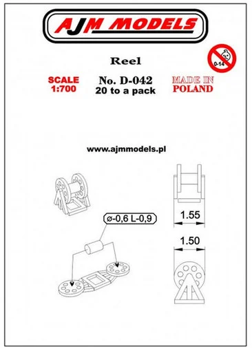 1/700 AJM Models Scale Reel (15 x 15 mm)