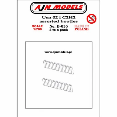 1/700 AJM Models Scale USN 02 i C2H2 assorted bootles