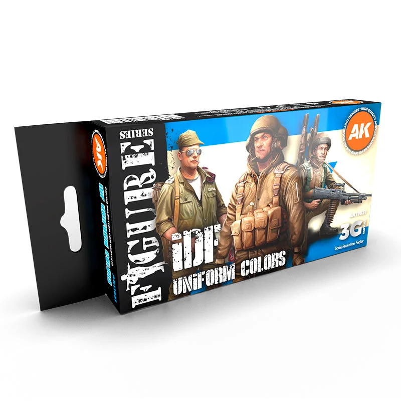 AK Interactive 3rd Generation Figures Series: IDF Uniform Colors Set (AK11631) – 6 x 17ml