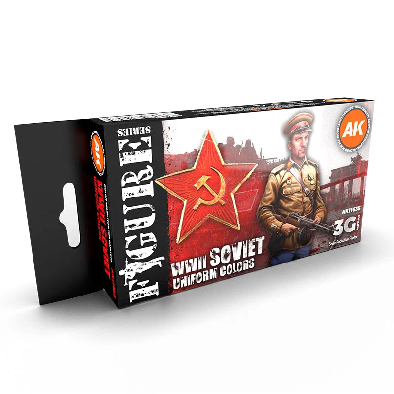 AK Interactive 3rd Generation Figures Series: WWII Soviet Uniform Colors Set (AK11635) – 6 x 17ml
