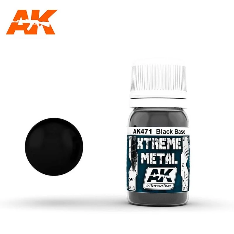 XTREME METAL BLACK BASE 30ml Paint - AK Interactive