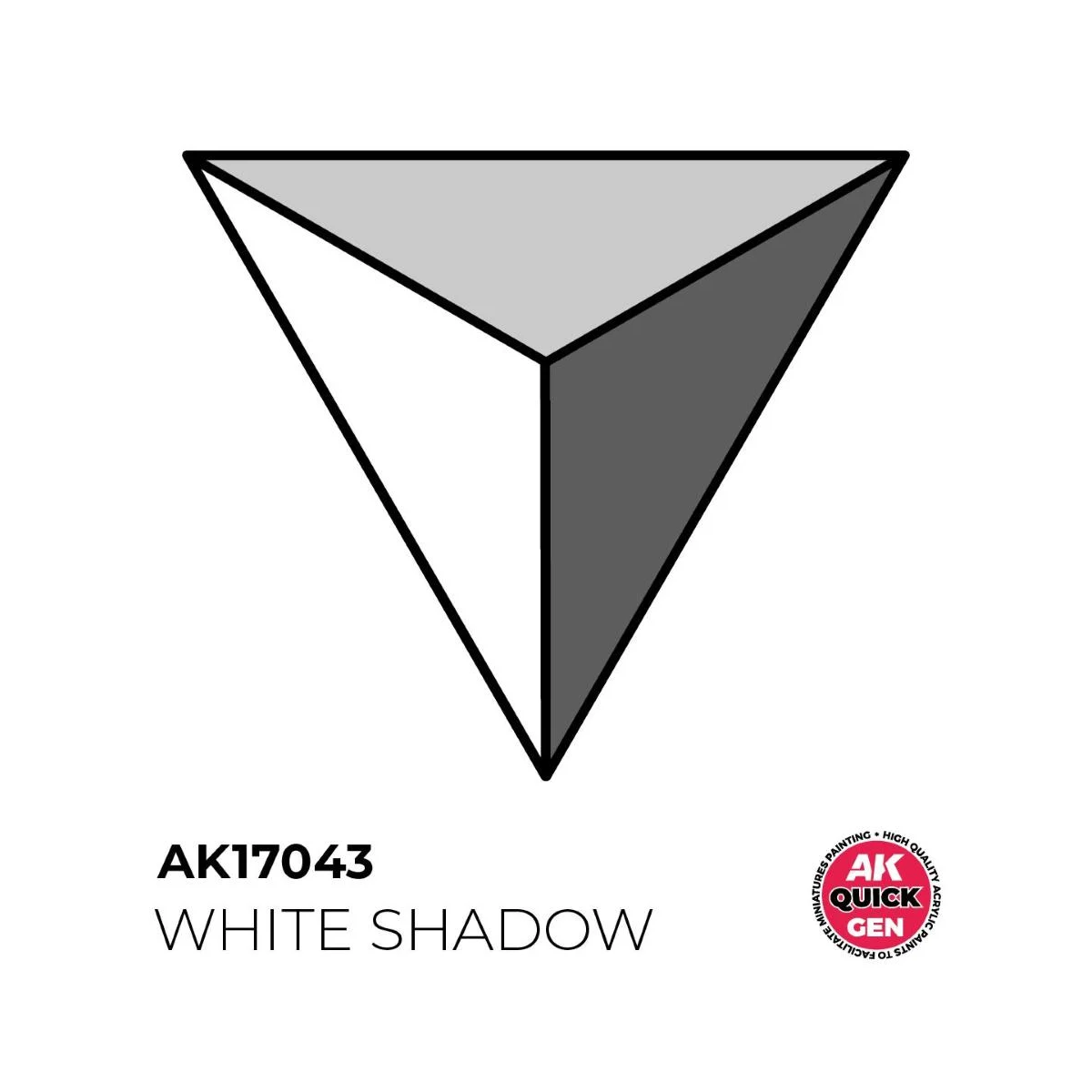 AK INTERACTIVE: WHITE SHADOW acrylic paint 18 ml - QUICK GEN