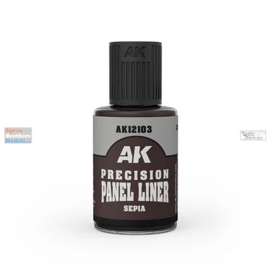 AKI012103 AK Interactive Precision Panel Liner - Sepia 30ml