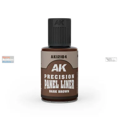 AKI012104 AK Interactive Precision Panel Liner - Dark Brown 30ml