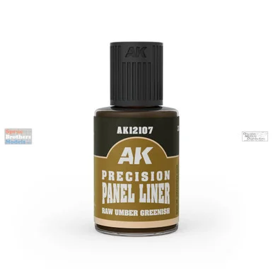 AKI012107 AK Interactive Precision Panel Liner - Raw Umber Greenish 30ml