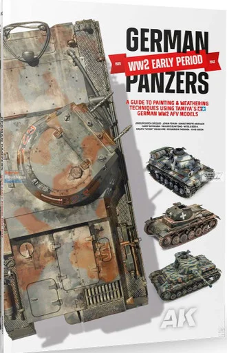 AKI130033 AK Interactive - German Panzers WW2 Early Period: A Guide to Painting & Weathering Techiques Using Tamiya's German WW2 AFV Models