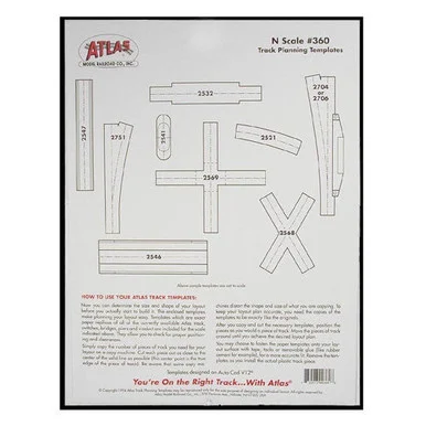 Atlas Model Railroad 360 N Track Planning Templates