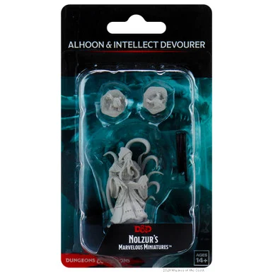 Wizkids 90158 Dungeons & Dragons Nolzur`s Marvelous Unpainted Miniatures: Alhoon & Intellect Devourers