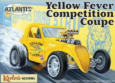 1/25 Atlantis Models Keelers Kustoms Yellow Fever Dragster Plastic Kit