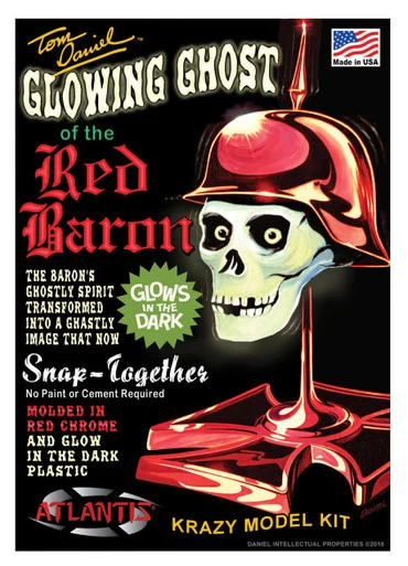 1/4 Atlantis Tom Daniel Ghost of Red Baron Red Chrome Glow Version - Atlantis Models