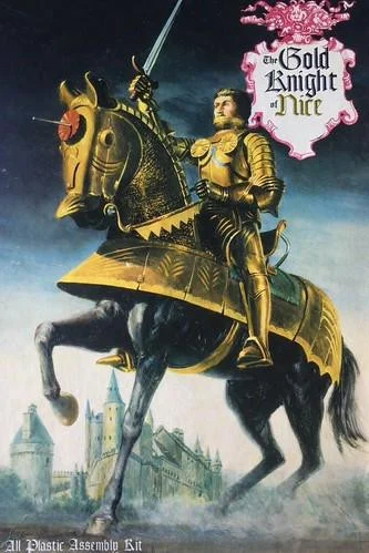 1/8 Atlantis The Gold Knight of Nice on Horseback - PREORDER