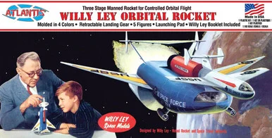 1/193 Atlantis Models Willy Ley Orbital Rocket with Landing Gear and Five Figures