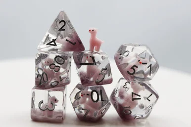 Foam Brain Games 2358 Pink Alpaca RPG Dice Set - FoamBrain