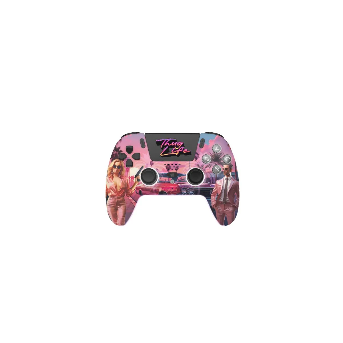 Bluetooth controller for PS5 LED - Thug Life