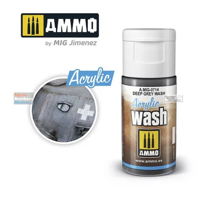 AMM0714 AMMO by Mig Acrylic Wash - Deep Grey Wash (15ml)