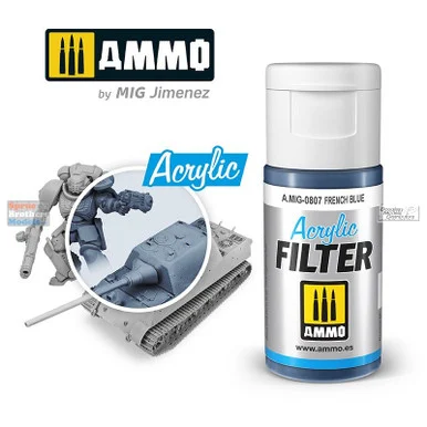 AMM0807 AMMO by Mig Acrylic Filter - French Blue (15ml)