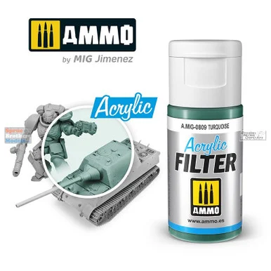 AMM0809 AMMO by Mig Acrylic Filter - Turquoise (15ml)