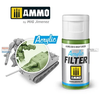 AMM0810 AMMO by Mig Acrylic Filter - Bright Green (15ml)
