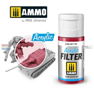 AMM0817 AMMO by Mig Acrylic Filter - Red (15ml)