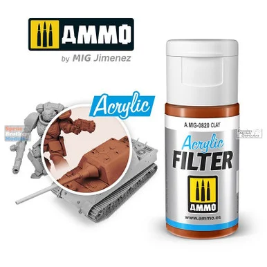 AMM0820 AMMO by Mig Acrylic Filter - Clay (15ml)