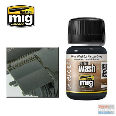AMM1006 AMMO by Mig - Blue Wash for Panzer Grey