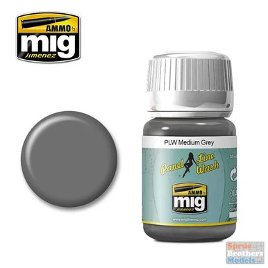 AMM1601 AMMO by Mig - Panel Line Wash: Medium Grey