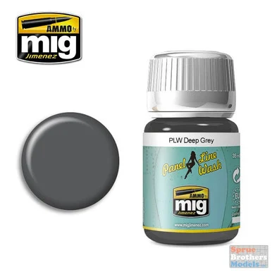 AMM1602 AMMO by Mig - Panel Line Wash: Deep Grey