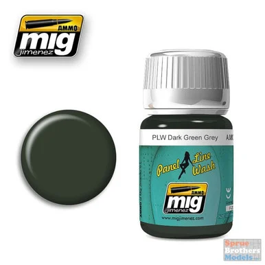 AMM1608 AMMO by Mig - Panel Line Wash: Dark Green Grey