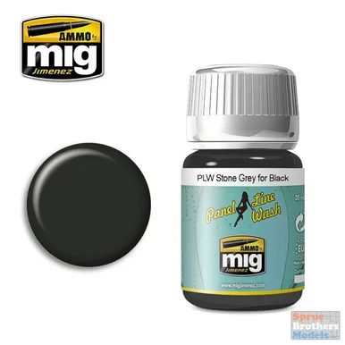 AMM1615 AMMO by Mig - Panel Line Wash: Stone Grey for Black