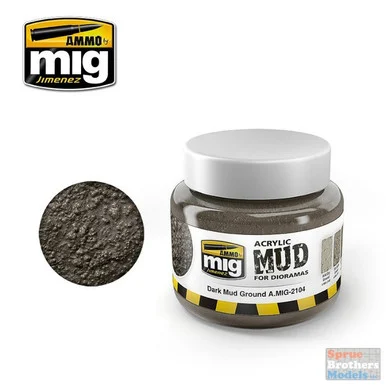 AMM2104 AMMO by Mig Acrylic Mud for Dioramas - Dark Mud Ground