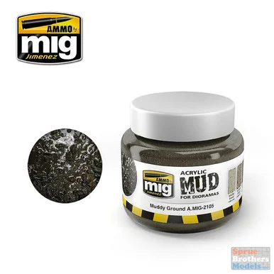 AMM2105 AMMO by Mig Acrylic Mud for Dioramas - Muddy Ground