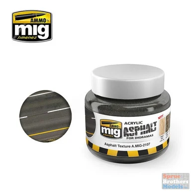 AMM2107 AMMO by Mig Acrylic Mud for Dioramas - Asphalt Texture