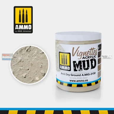 AMM2150 AMMO by Mig Acrylic Mud for Vignettes - Arid Dry Ground (100ml)
