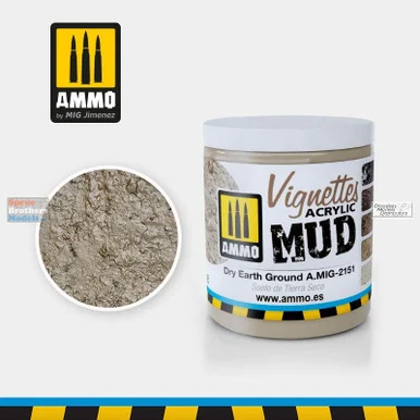 AMM2151 AMMO by Mig Acrylic Mud for Vignettes - Dry Earth Ground (100ml)