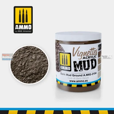 AMM2154 AMMO by Mig Acrylic Mud for Vignettes - Dark Mud (100ml)