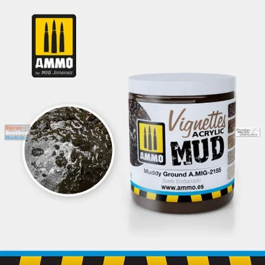 AMM2155 AMMO by Mig Acrylic Mud for Vignettes - Muddy Ground (100ml)
