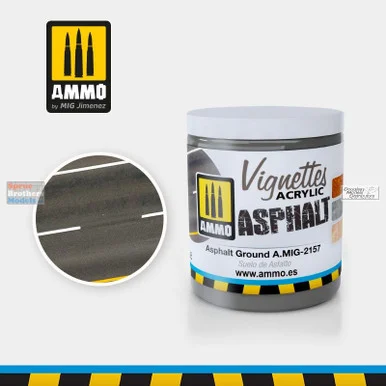 AMM2157 AMMO by Mig Acrylic Asphalt for Vignettes - Asphalt Ground (100ml)