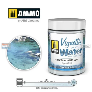 AMM2245 AMMO by Mig Vignettes Acrylic Water for Dioramas - Clear Water (100ml)